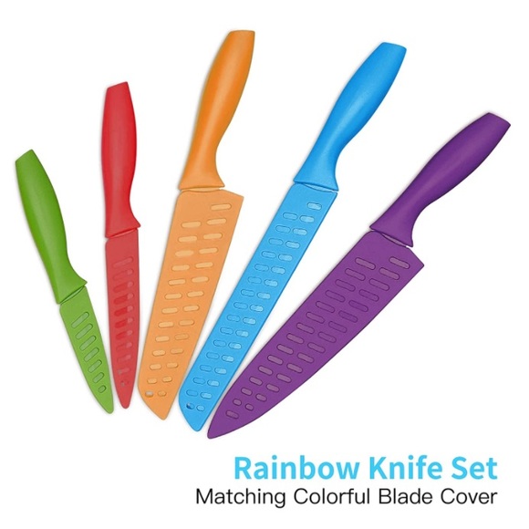 Set 5 Stainless Steel High Carbon Non Stick Knives - Picture 6 of 9